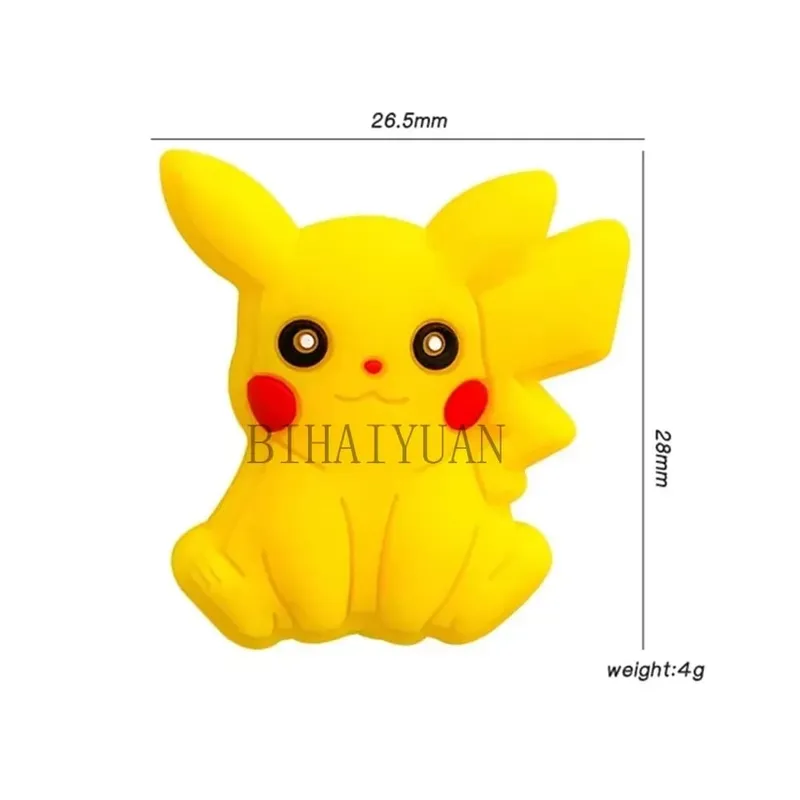 5pcs Pokemon Silicone Focal Beads for DIY Bead Pen Pacifier Chain Clips Beads Children Toys DIY Gift