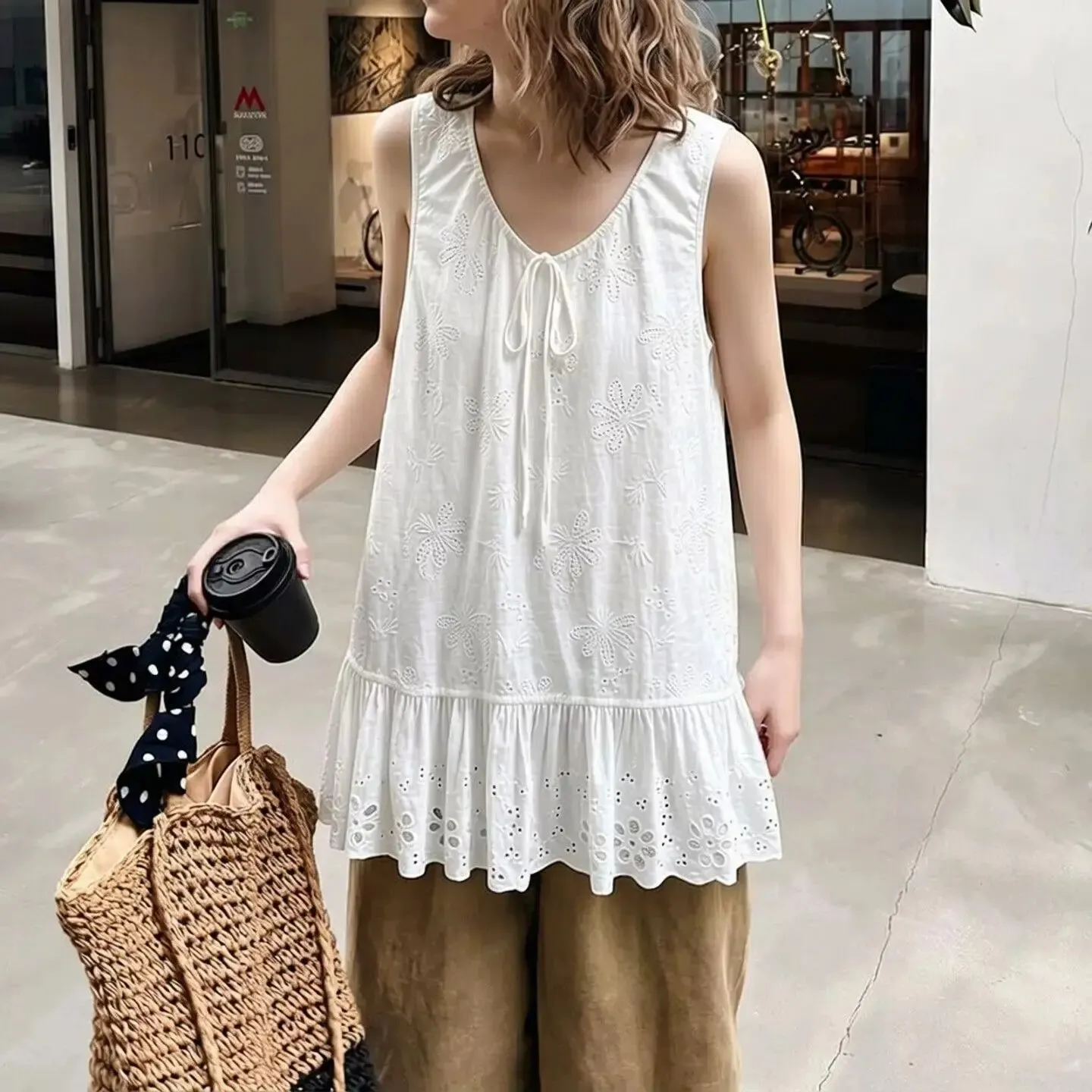 Loose Sleeveless Lazy Style Solid Simplicity Vest Top Summer New Thin All-match Casual T Shirts Fashion Korean Women Clothing