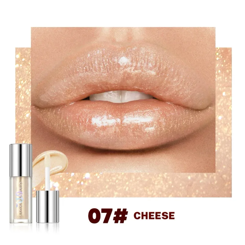 Qibest 8 Colors Moisturizing Diamond Shimmer Glitter Lip Gloss Makeup Sparkling Glitter Liquid Lipstick Pearl Lipgloss Tint — image 12