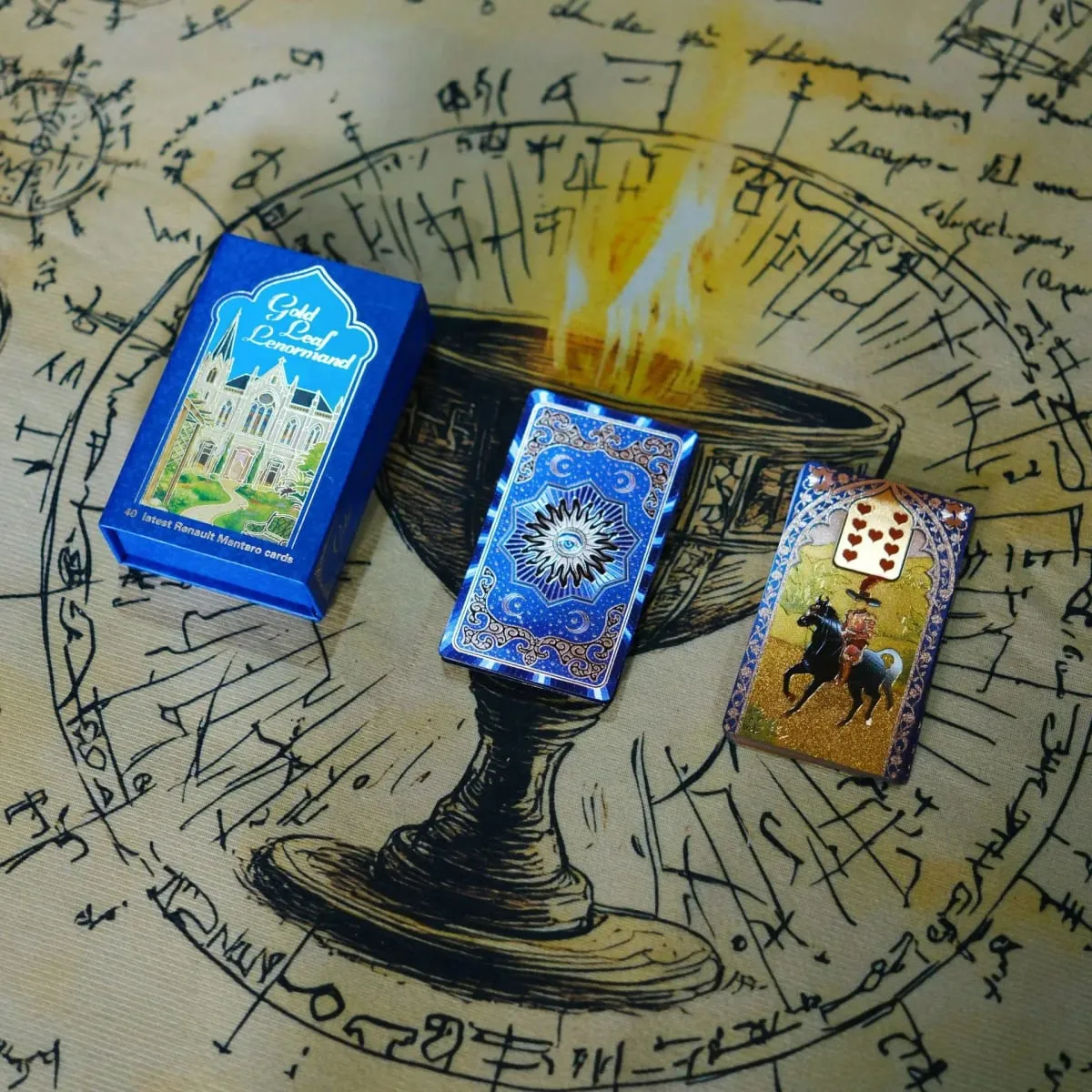 Карты Oracle Rana George Lenormand, 40 шт., водонепроницаемые ПЭТ-карты 12*7 см для гадания и гадания