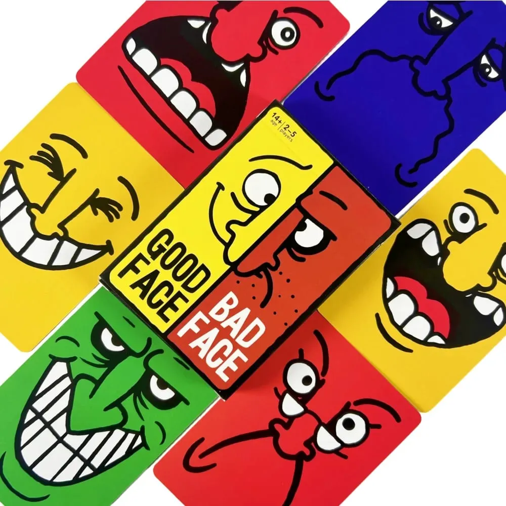 1pc Good Face Bad Face Card Game Hilarious Party Travel Board Game Deck For Fun Party — image 4