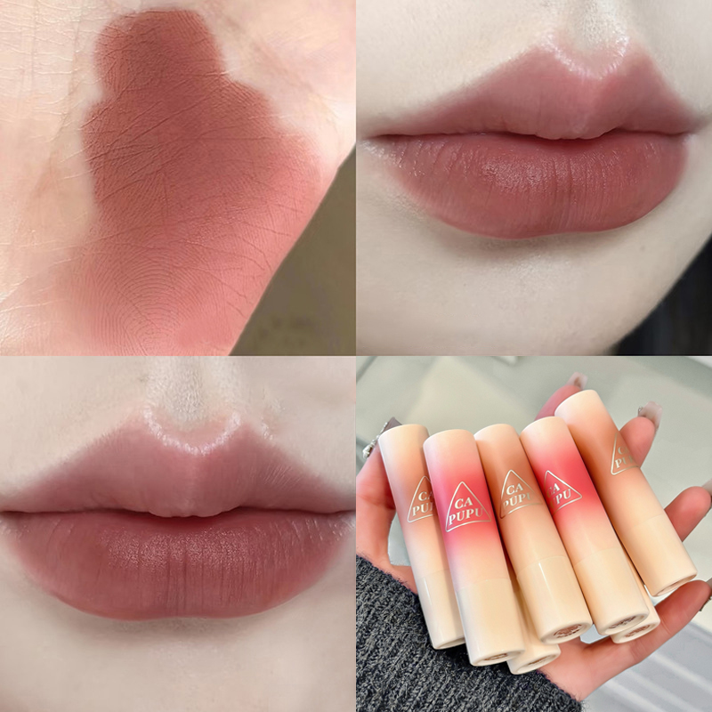 Waterproof Velvet Lipstick Easy To Wear Long-lasting Lipstick Matte Nude Coffee Lip Glaze Non-stick Cup Makeup Lip Tint Cosmetic — image 3