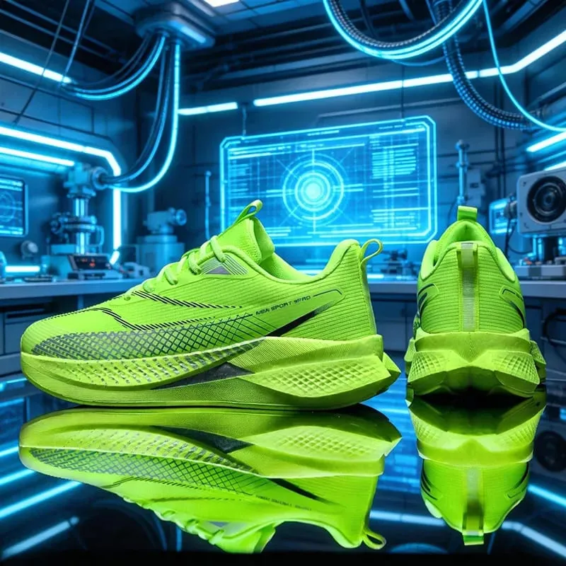Men Casual Sports Running Shoes Carbon Board Marathon Training Breathable Women's Jogging Athletic Nonskid Walking Sneakers