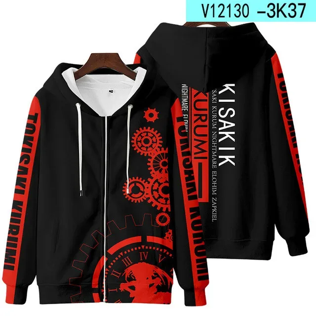 Anime Date A Live Girl Tokisaki Kurumi Nightmare 3D Printed Men's Sweatshirt Hooded Hoodies Harajuku Man Clothes — image 9
