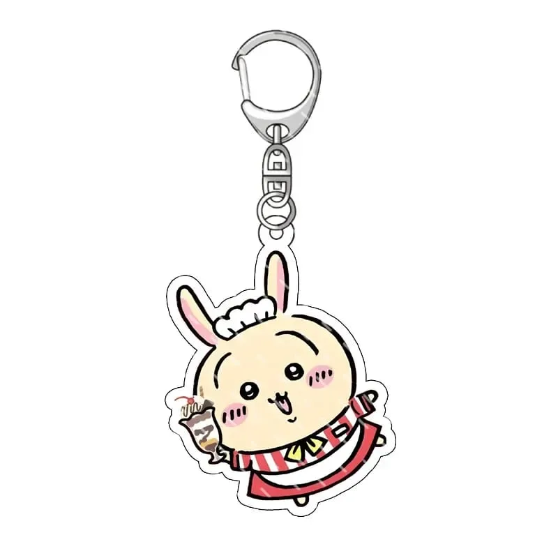 jiyi Pendant Anime Comic Acrylic Peripheral Keychain Hachiware Usagi Cute Pendant Bag Hanging Decoration Decoration