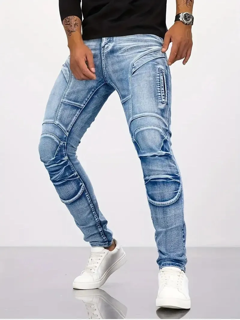 2025 New Motopants leisure motorcycle jeans riding trousers off-road motocross riding pants zipper design Multiple pockets — image 9