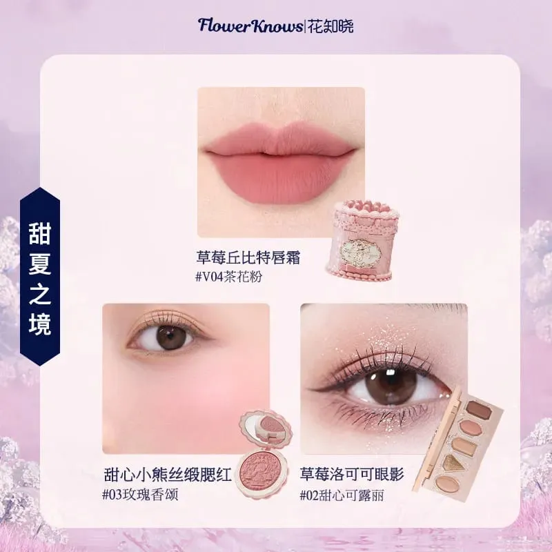 Flowerknows Complete Makeup Gift Set Long-Lasting Lip Glaze Blush & Shimmer Eyeshadow Palette All-in-One Beauty Kit Gift Box — image 9