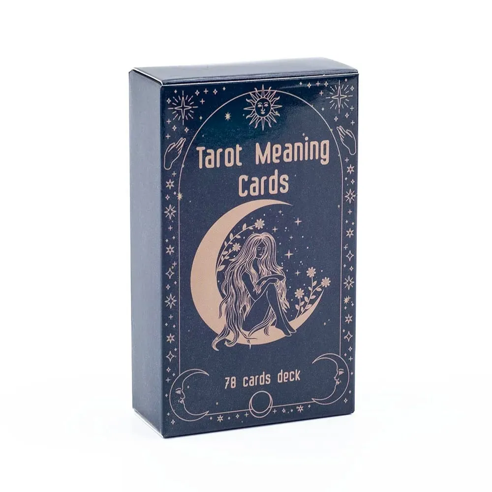 Meaning Tarot Cards 78 Cards Deck English Visions Divination Edition Board Game for Beginners Pocket Size Tarot Learning Deck