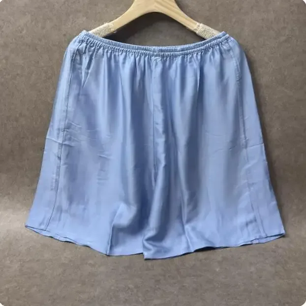 100% Mulberry Silk Men Boxer Underwear Couple Rubber Band Thin Short Home Pants Promotion Woman Can Wear — image 32