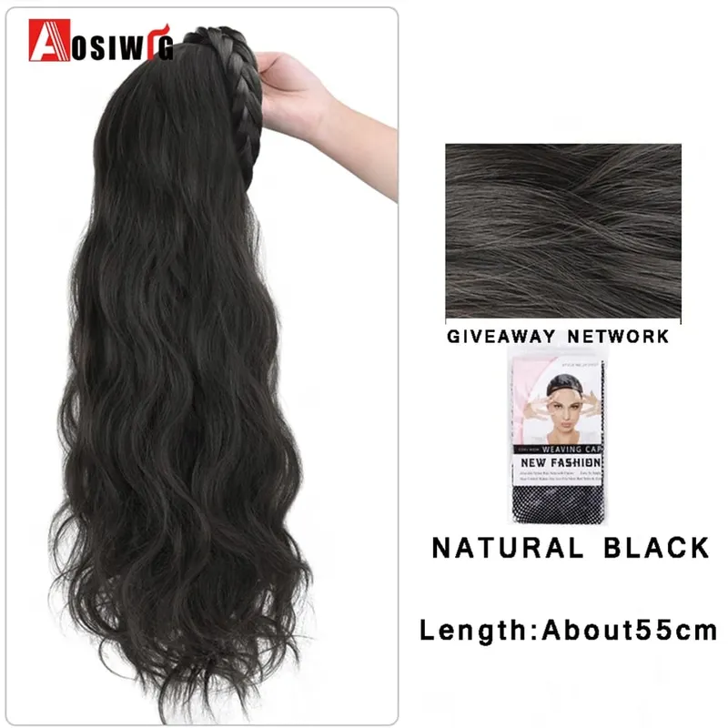 Synthetic Long Curly Half Head Style Wig Heat Resistant Hair Costume Christmas Party Cosplay Natural False Hairpieces — image 33