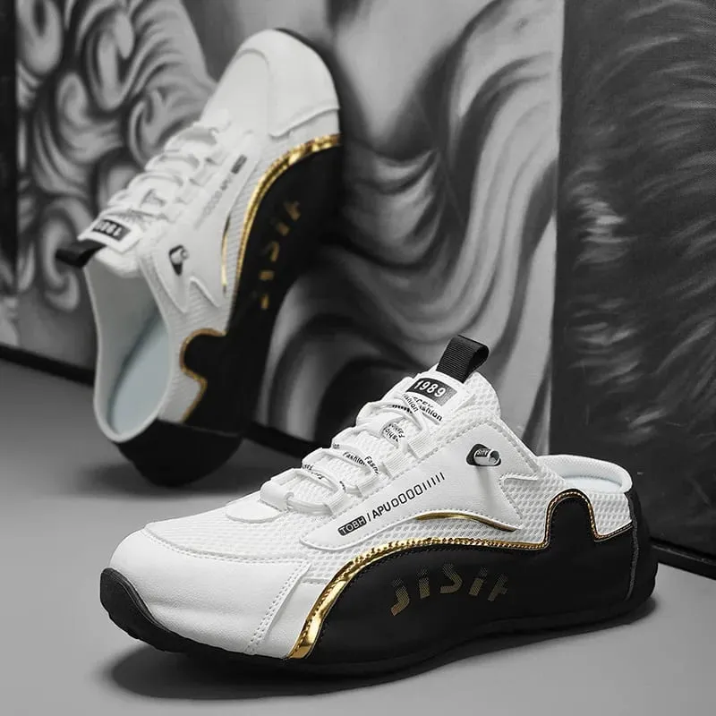Kaswal na Nakasaradong daliri ng Kalahating tsinelas ng Kalalakihan sa Tag-init Kumportableng Breathable Soft Sole Sneakers Fashion Slip-on na Panlalaking Tennis Shoes 2026 — image 2