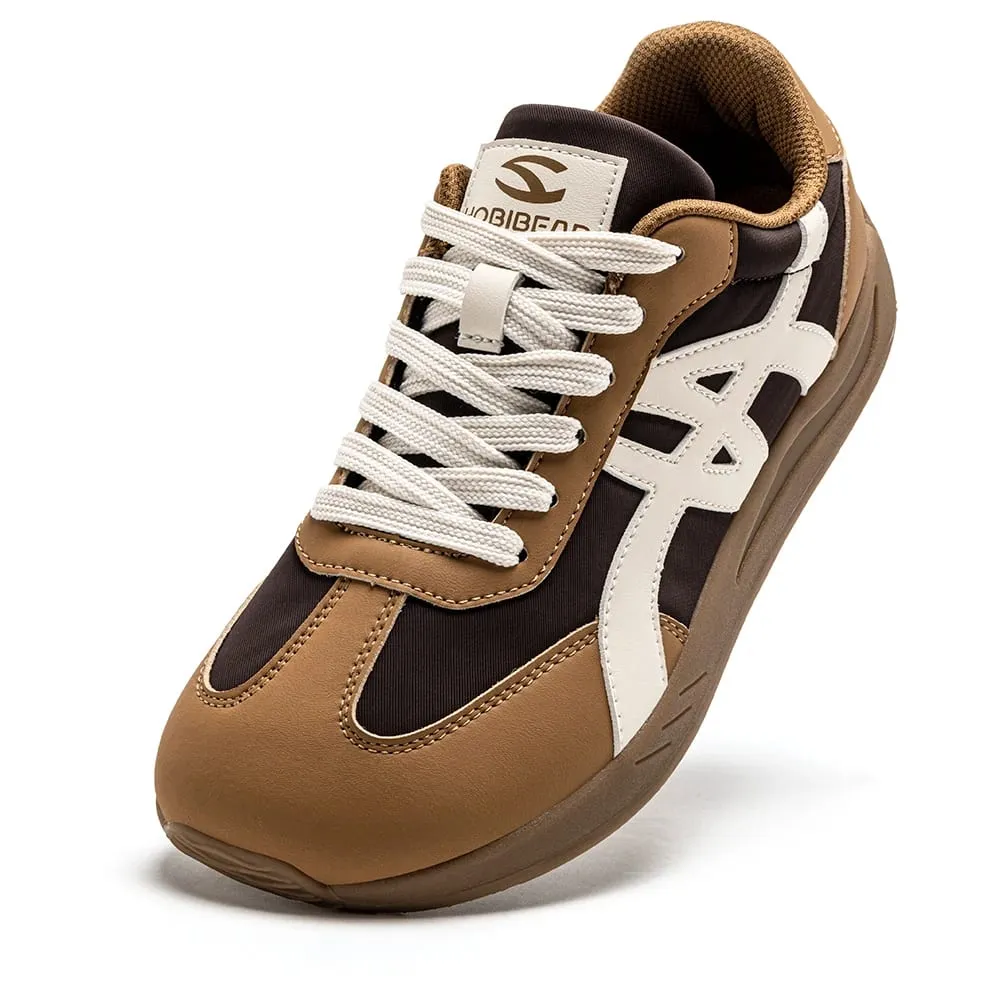 Sapatos descalços unissex de largura larga tênis de couro artificial clássico retro minimalista sapatos de caminhada — image 2