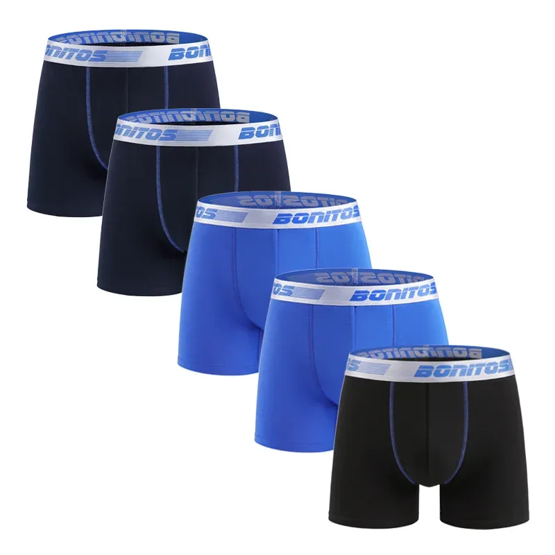 5 stücke männer Unterhosen Baumwolle Boxer Briefs Klassische Männer Höschen BONITOS Brief Elastischen Bund Boxer Unterwäsche Für Mann Shorts