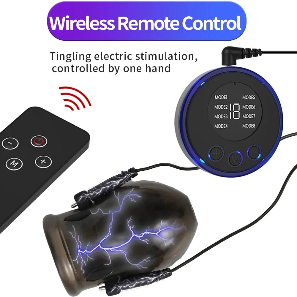 Electro Shock Penis Ring Electric Penis Enlarger Massage Penis Ring Adult Themed Toys Electrocal Stimulate Sex Toys For Men — image 5