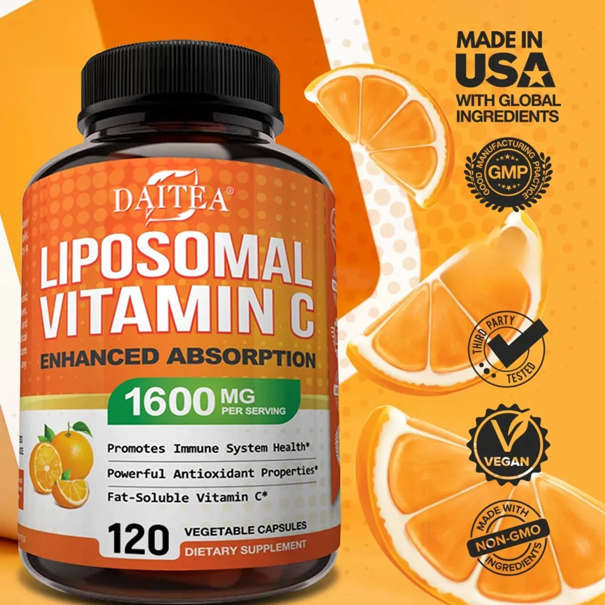 Lipozomal C Vitamini 1600 Mg - Yüksek oranda Emilebilir Yağda Çözünür C Vitamini Antioksidan Takviyesi Bağışıklık Sistemi ve Kolajen Güçlendirici — image 1