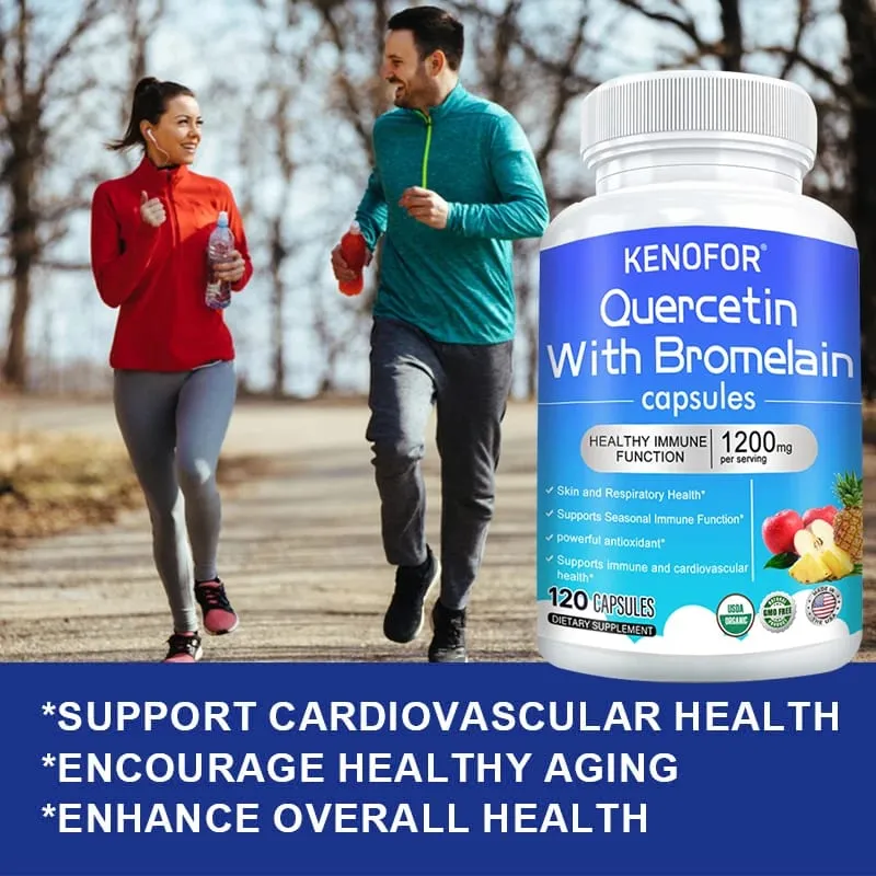Quercetin + Bromelain komplex kapszula 1200 mg - Immun ízületek és emésztés támogatása C- és D3-vitaminnal 30/60/120 — image 1