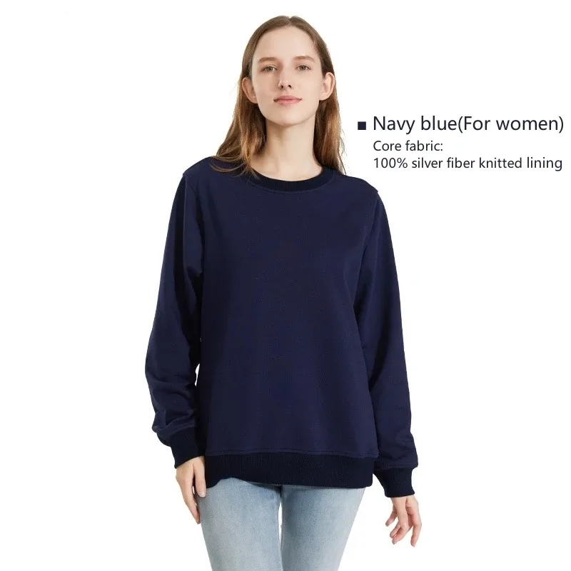 Anti-radiation 100% silver fiber knitted lining sweatshirts Mobile phone computer Electromagnetic radiation shielding clothing — image 10