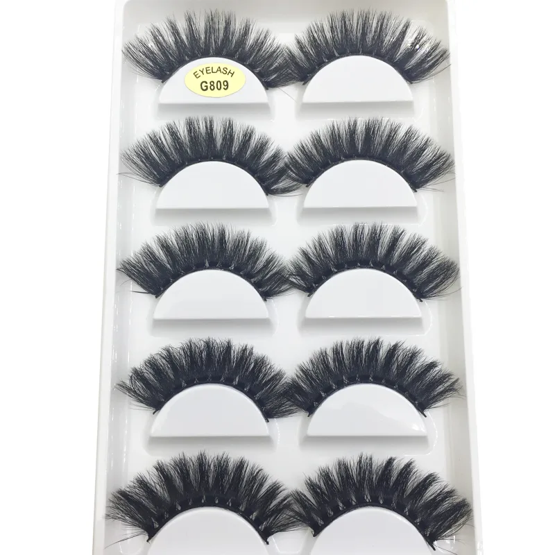5 Pairs 3D Mink False Eyelashes Soft Lashes Cat Eye Eyelash Makeup Faux Cils Cilios Maquiagem H13 MINI CAT E01 — image 17