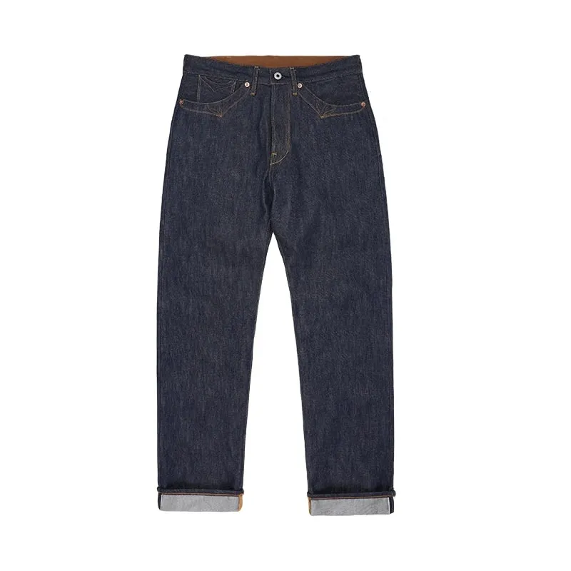 Red Tornado 350 Selvedge Jeans with Pocket Stitching Designs Buckle Back 14oz Raw Denim Pants