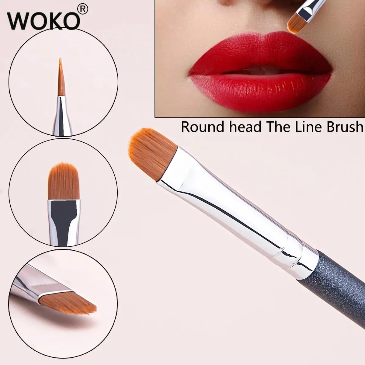 Oblate The Line Brush Ultra-thin Lip Line Eyebrow Concealer Brushes Detail Concealer Makeup Tool Lip Brow Contour The Line Brush — image 1