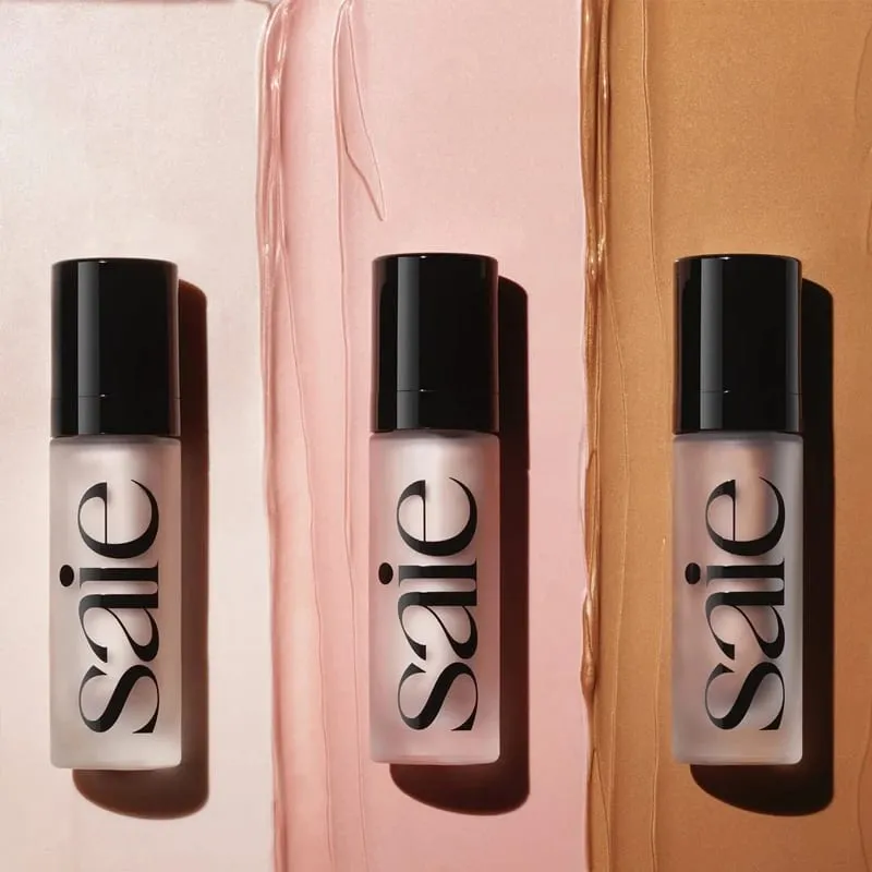Saie Glowy Gel Hydrating Dewy Liquid Highlighter Face Contouring Body Sun-kissed Natural Radiance Blush Clean Beauty Makeup Kit