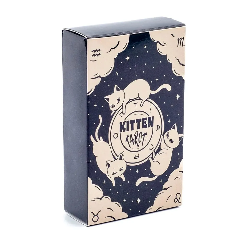 Kitten Tarot Deck 78Pcs Cute Black and White For Beginners Version Mysterious Board Game Fun Fortune telling Kit — image 5