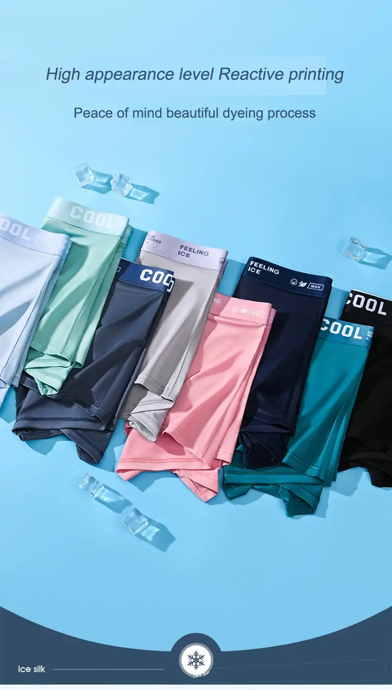 Boxers Ice Silk Man Underwear Graphene Men Underpants Breathable Comfortable Men's Panties Ultrathin Shorts Trunk Plus Size 6XL — image 8