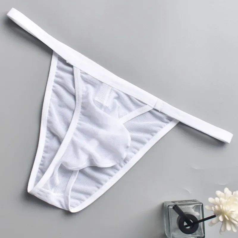 Men's Mesh Briefs Slip Sexy Men Underwear U Pouch Breathable Man Underpants Cuecas Masculinas Quick Dry Gay Bikini Sissy Panties — image 22