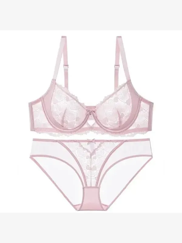 Désir Pur Lingerie Dentelle Noire Française Brodée Minimizer Grand Bonnet Ensemble Design de Niche Soutien-Gorge Sans Armatures