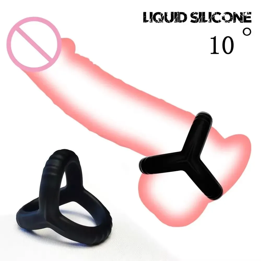 Penis Ring Reusable Silicone Semen Cock Ring Penis Enlargement Delayed Ejaculation Sex Toys For Men — image 2