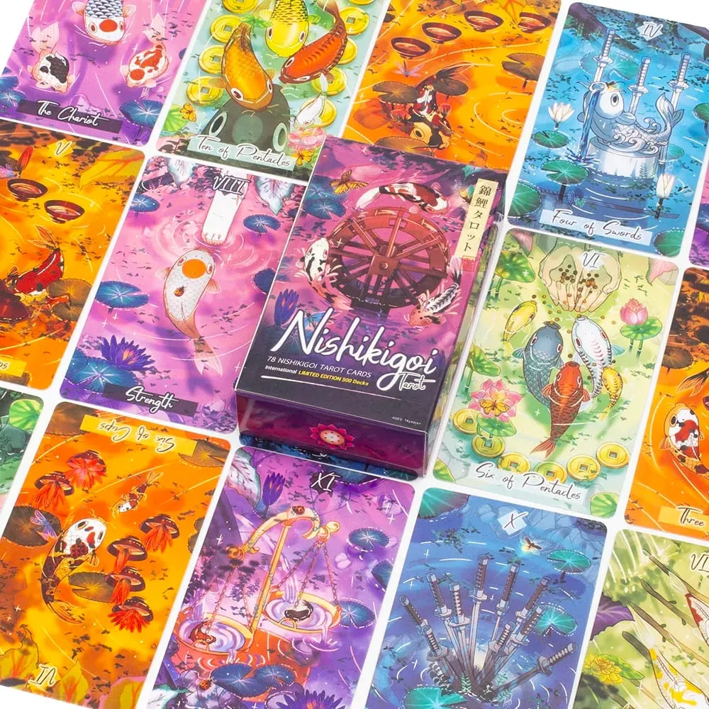 Nishikigoi Tarot 78pcs 10.3*6cm English Version Divination Board Games Kit Party Astrology Cards Oracle — image 5
