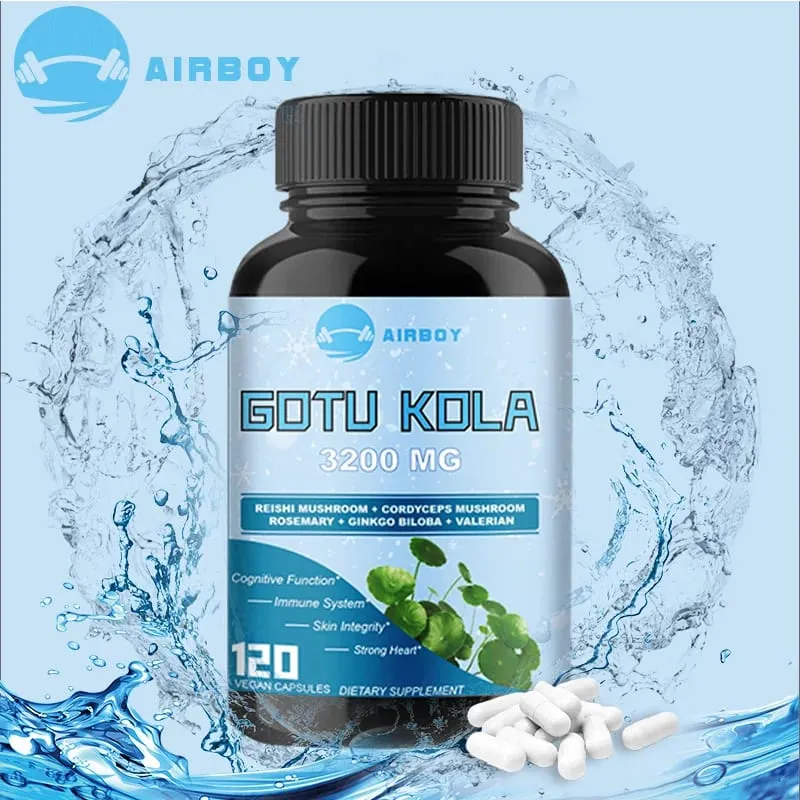 Gotu Kola Capsules - Brain Cognition Immune System Skin Energy & Circulation Supplement - Non-GMO & Gluten FreeSupplements — image 1