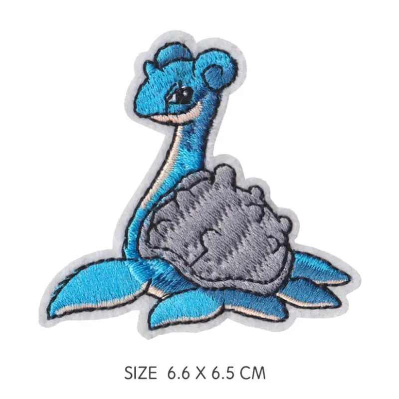 HOT 40 Style Snorlax Iron On Patch Embroidered Clothes Patches Cartoon for Clothing Kid Umbreon Cloth Stickers Garment Appliqués — image 23