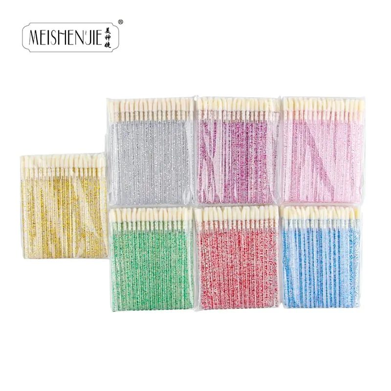 50 Pcs Lip Brush Crystal Eyelash Extension Brushes Mascara Applicator Lipstick Wands Set Women MakeUp Brushes Tools — image 2