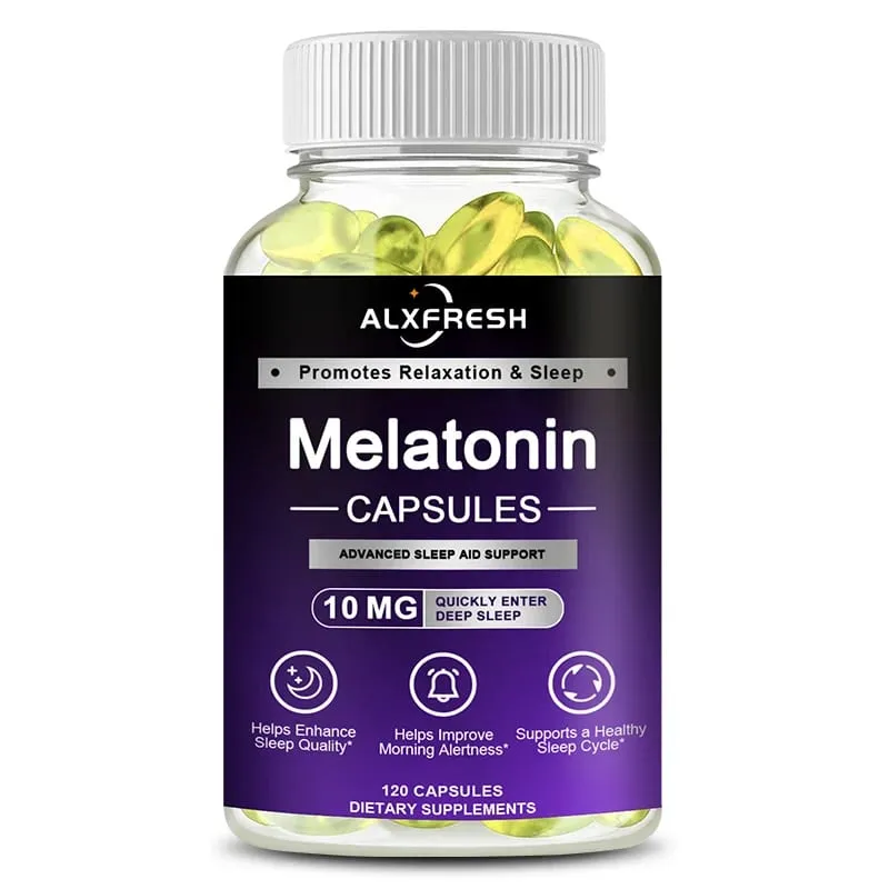 Alxfresh Melatonin 10 mg Supplement Fast Dissolve 60/120 Tablets | Drug Free | Vegetarian Non-GMO Gluten Free