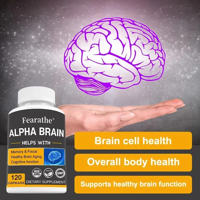 Alfa Brain Nootropics Mozkový doplněk pro muže a ženy – Paměť, duševní jasnost a kognice s vitaminem B6 Focus Capsules — image 5