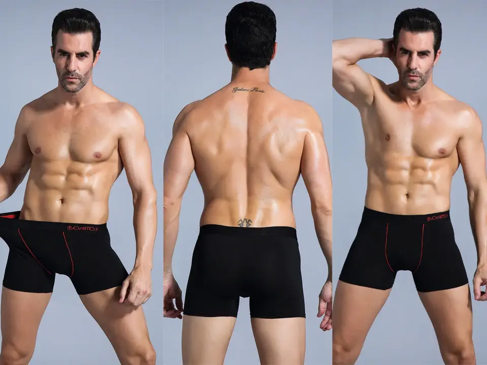 4pcs Cotton Boxers For Man Underwear High Quality Men's Panties Classic Men Underpants Shorts Letter Waistband Boxer Briefs — image 3