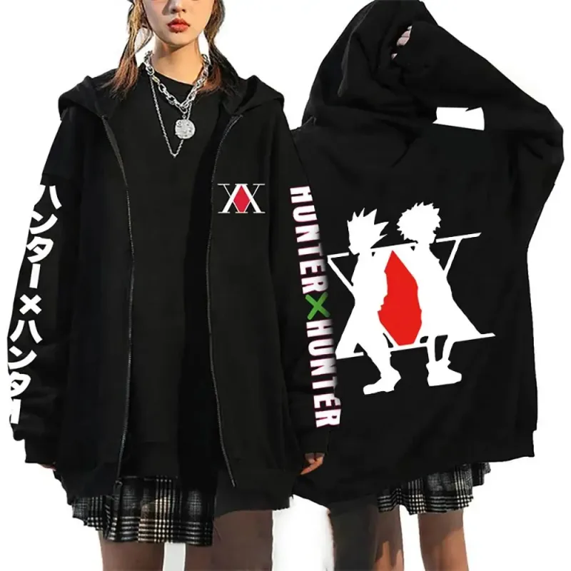 Unisex Anime Hunter X Hunter Killua Zoldyck Gon Print Hoodie Zip Hoodies Loose Casual Streetwear Men And Women Classic Simple — image 32