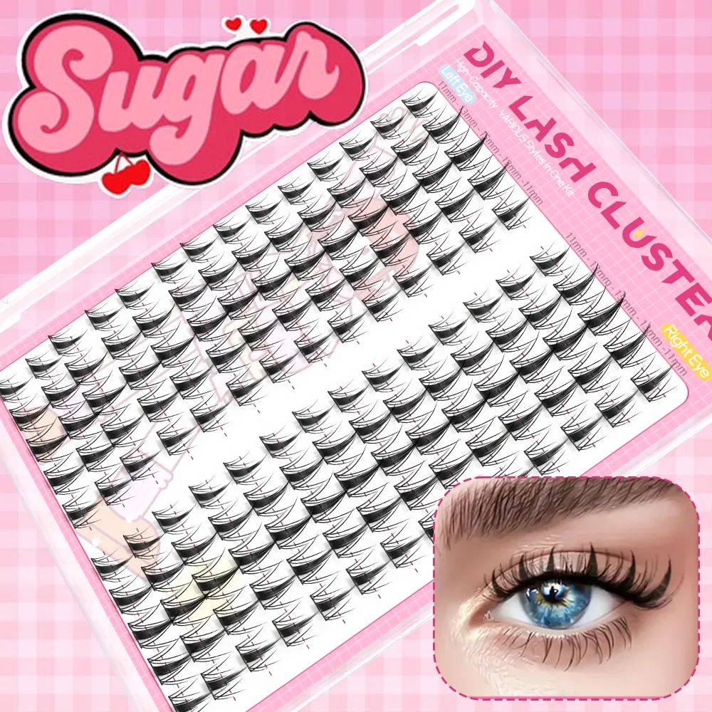 DIY False Eyelash Extensions C Curl 11-15mm Mixed Length Hare Style Reusable Easy to Create Charming Eye Makeup — image 3