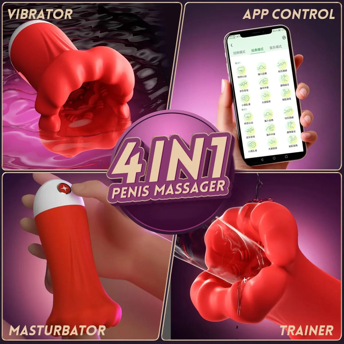 Male Masturbator with Vibrating Pump 9 Speed Stroker 4.98 Inch Deep Throat Blowjob Simulator App Control Suction for Adult Men — image 2