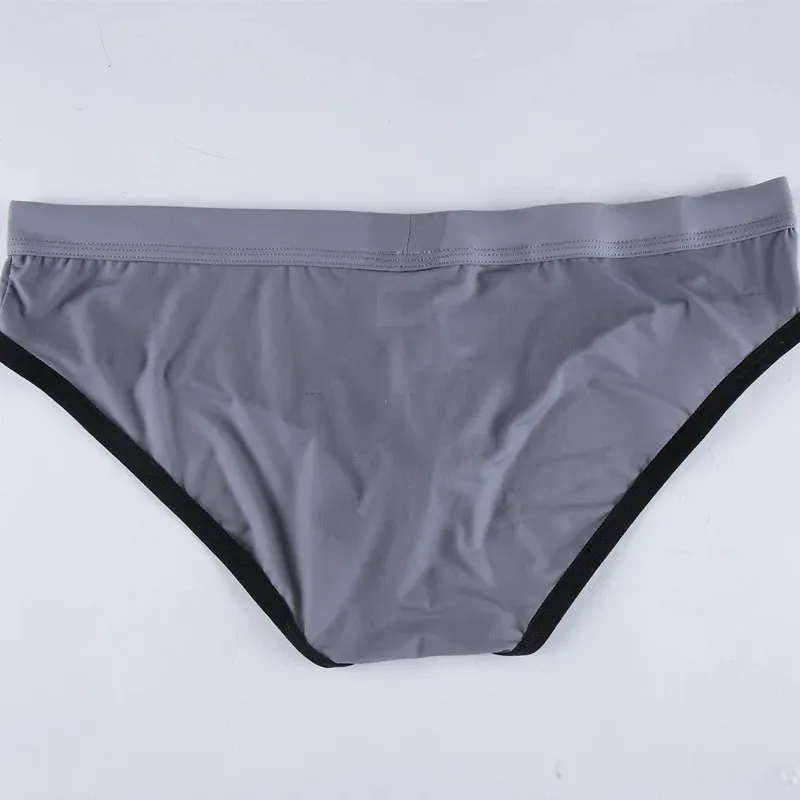 Men's Erotic Briefs Elephant Nose Open Sheath Bikini Gay Sexy Thin Ice Silk Penis Bulge Separate Elastic Quick Dry Sports Tangas — image 28