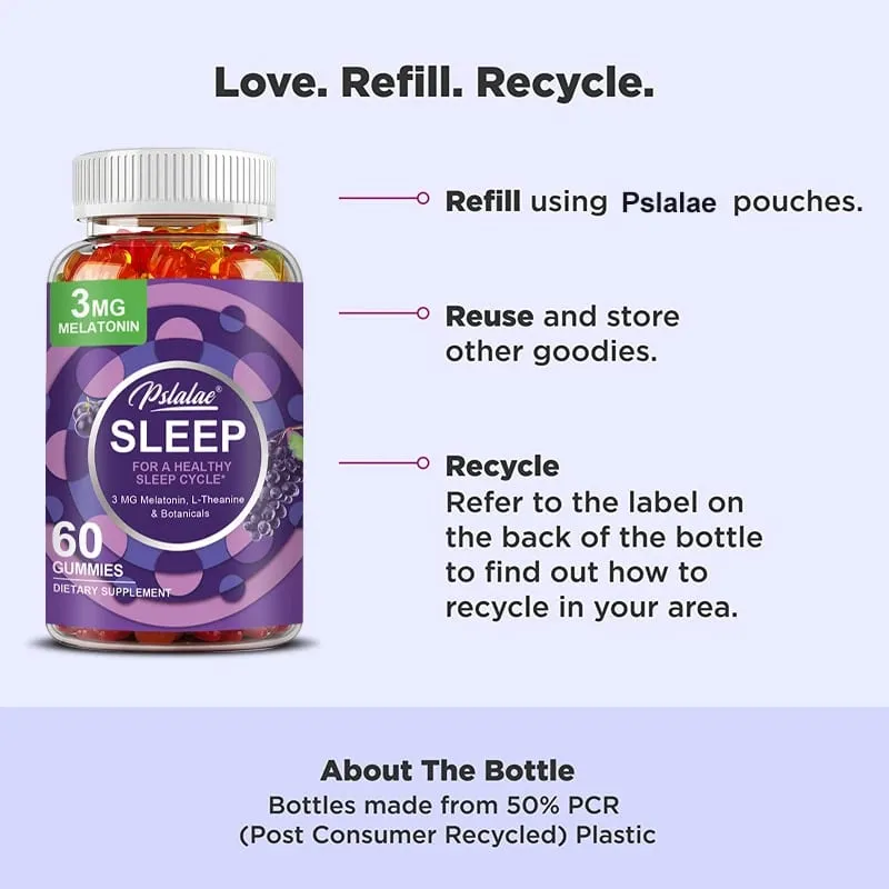 Sleep Gummies - with Melatonin L-Theanine - Aid Sleep Relieve Stress Promote Rapid Sleep and Enhance Sleep Quality — image 4