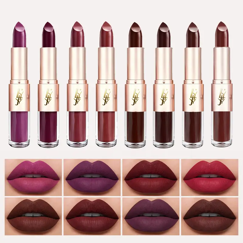 2 IN 1 Dual-End Lipstick & Liquid Lip Gloss High Shine Glossy Lip Color Long Lasting Waterproof Bold Lip Makeup — image 2