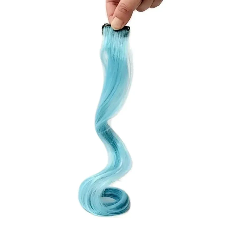 Colored Large Wave Long Curly Wig Ear Hanging Dye Hair Extensions Invisible High Temperature Silk Synthetic Wig Patch — image 15