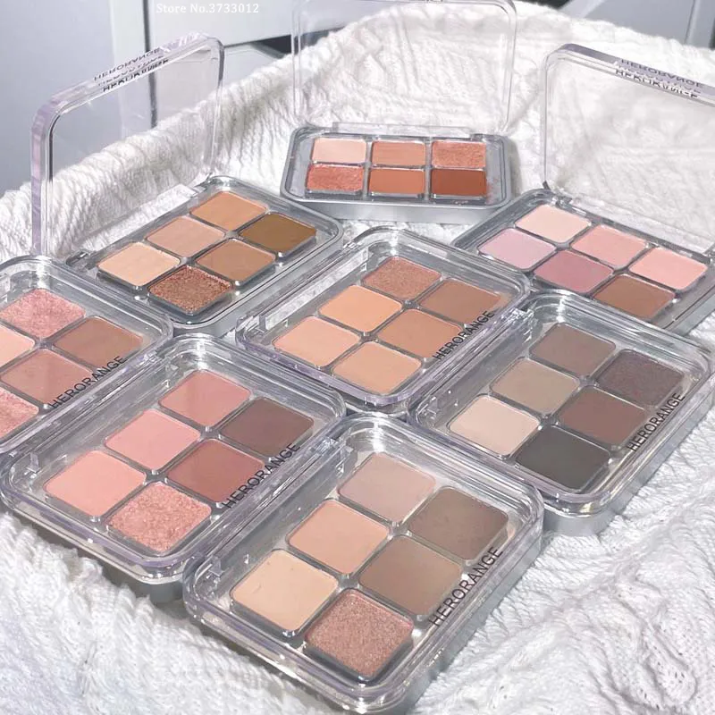 Grey Rose Shimmer Matte Eyeshadow Palette 6 Colors Glitter Earth Color Low Saturation Eye Shadow Pigment Long Lasting Cosmetics — image 2