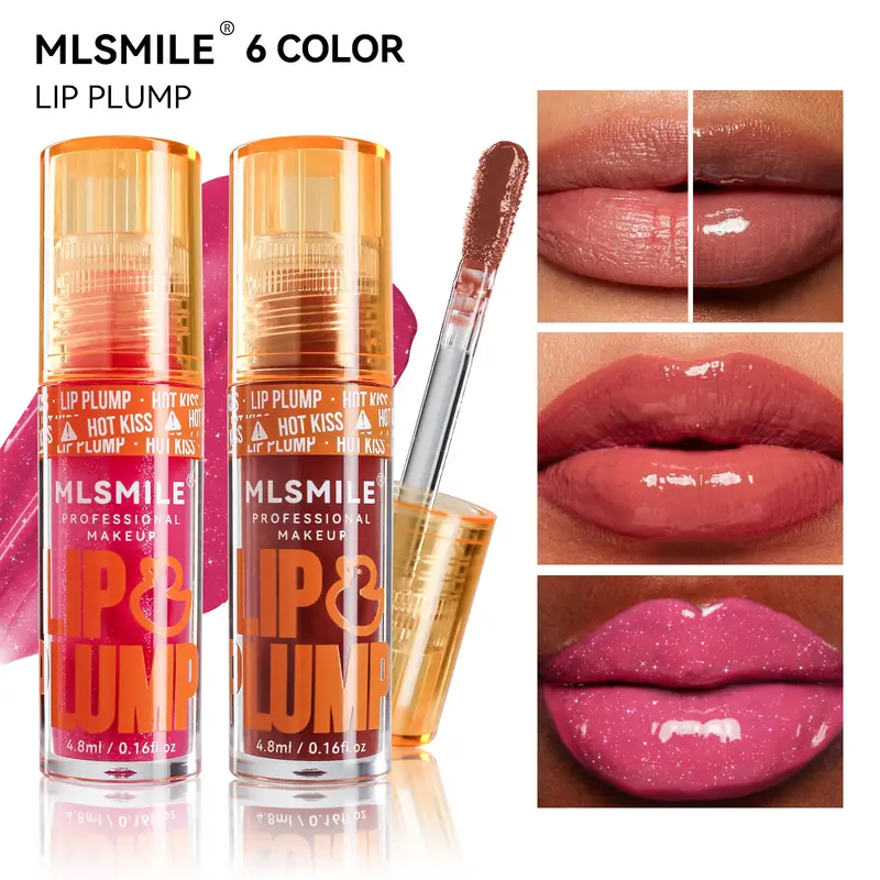 Duck Lip Plump Lip Oil Moisturizing Lip Gloss Mirror Water Nature Long-Lasting Gloss Pearl Lip Glaze Set — image 2