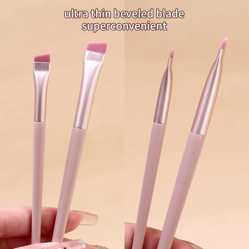 5pcs Angled Flat Eyeliner Brush Soft Bristles Under The Eye Eyebrow Brushes Upgrade Ultra-thin Makeup Brush Precise Detail Tools