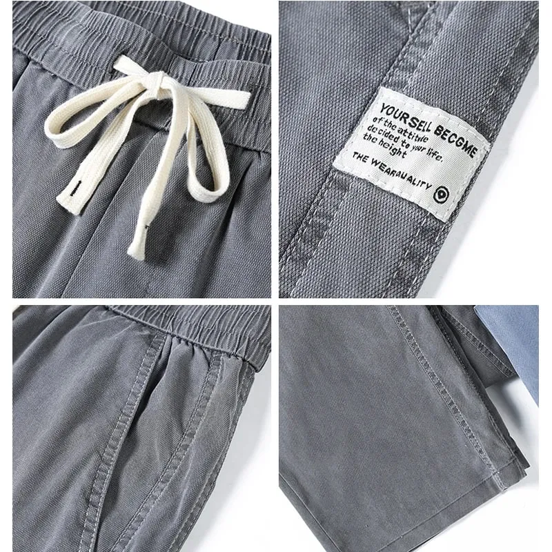 Men's Summer Soft Lyocell Fabric Jeans Thin Loose Straight Denim Pants Drawstring Elastic Waist Casual Trousers Plus Size M-5XL — image 3