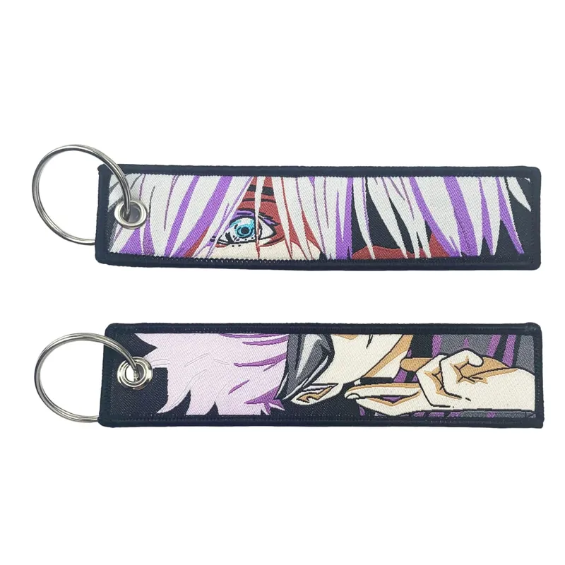 Embroidery Cool Eagle Beak Keychain Lanyard Anime Manga Series Badge Holder USB Pendant Portable Key Lanyard Accessories