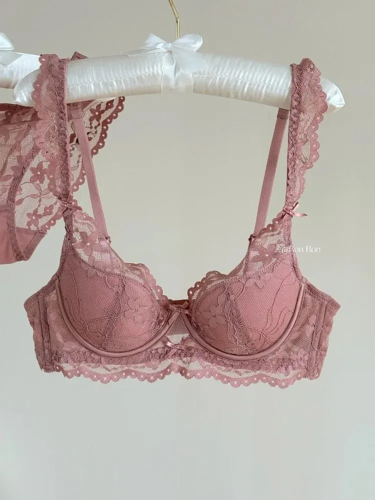 Sexy Lace Push Up Bra for Bigger Look Minimizer Slimming Underwire Support Tuck Side Fat No Sagging Steel Ring Plus Size